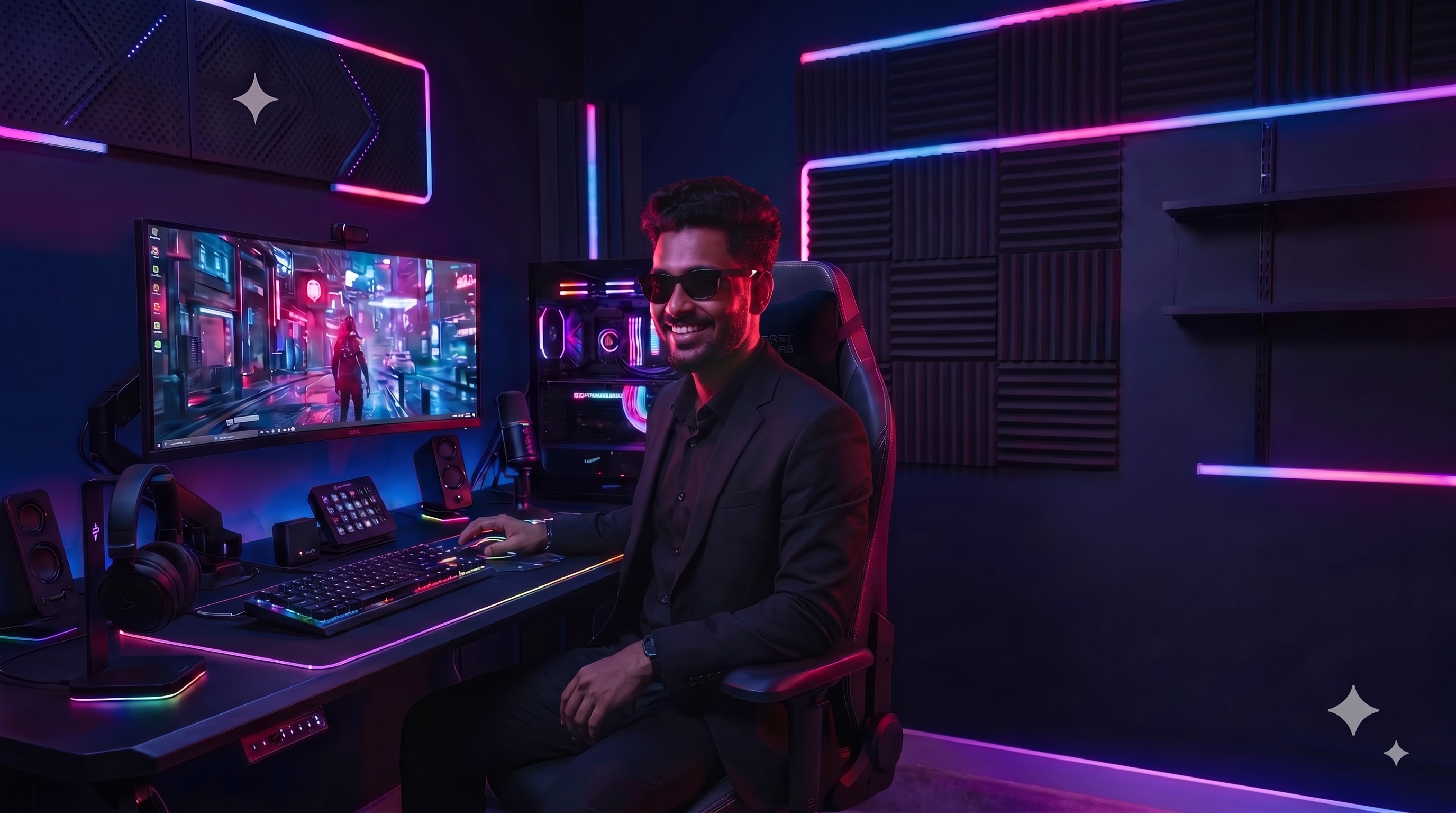 SHARAN RAJ in studio